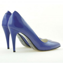 Chaussures élégantes femme 1246 vernis bleu