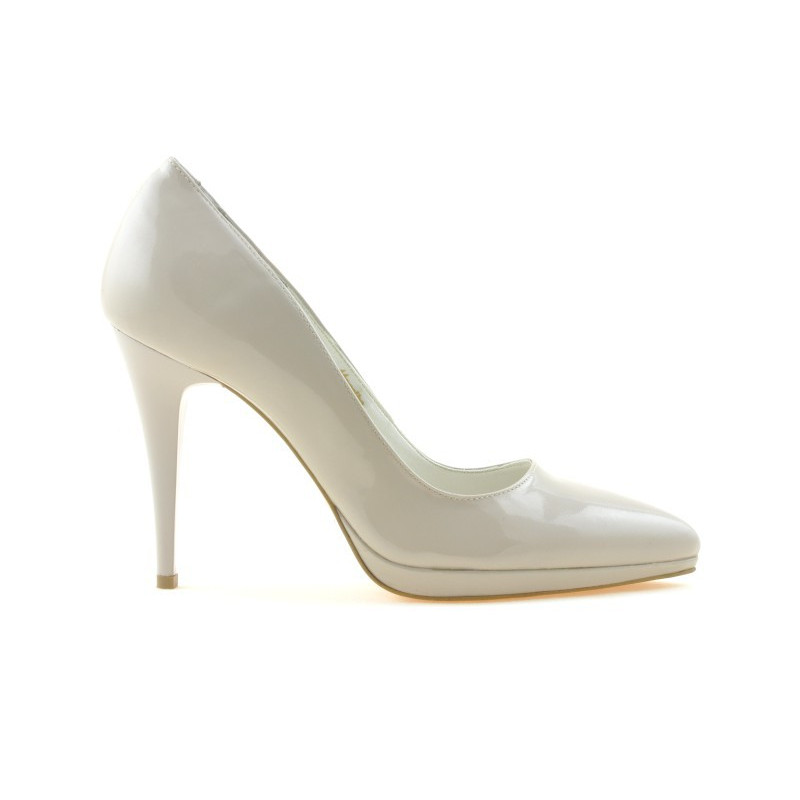 Chaussures élégantes femme 1244 vernis beige nacré
