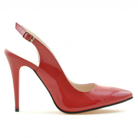 Sandales femme 1235 vernis rouge