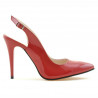 Sandales femme 1235 vernis rouge