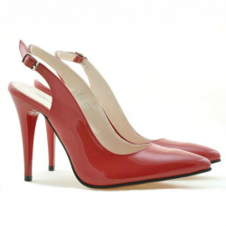 Sandales femme 1235 vernis rouge