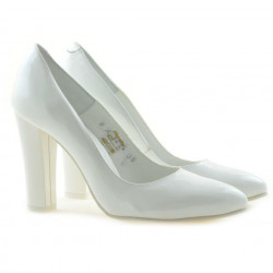 Chaussures élégantes femme 1214 vernis blanc