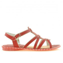 Sandales femme 595 rouge
