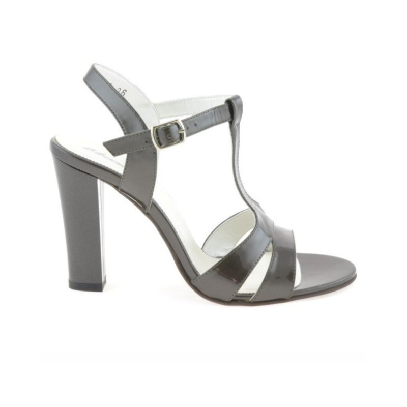 Sandales femme 1239 vernis marron nacré