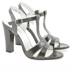 Sandales femme 1239 vernis marron nacré