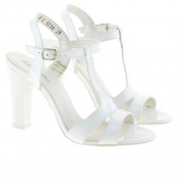 Sandales femme 1239 vernis blanc